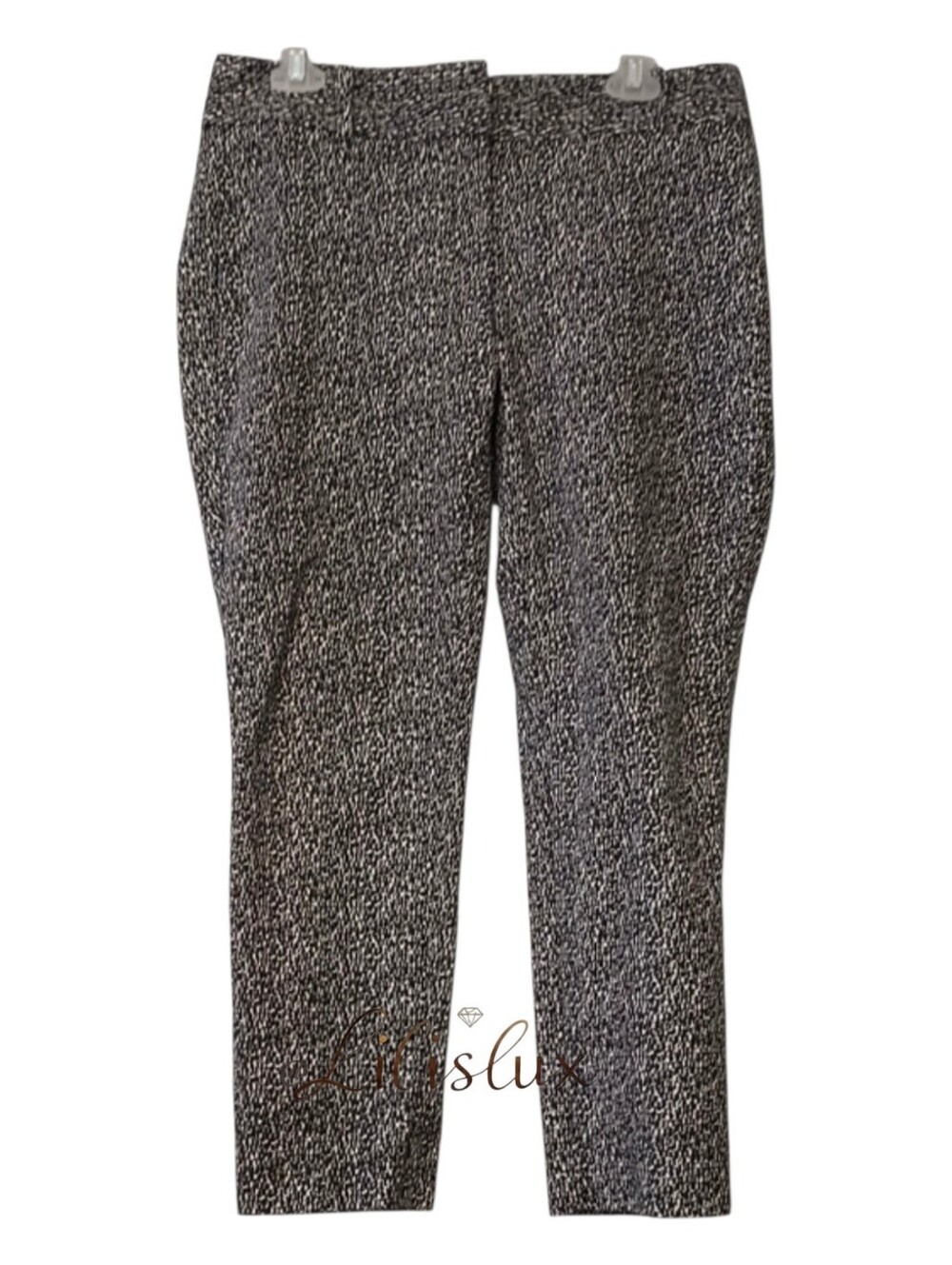 White House Black Market Size 8 Black And White Patterned Pants EUC 26" Inseam